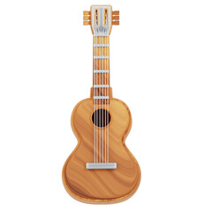 Obraz premium 3d illustration acoustic guitar 