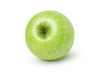 Green apple on white