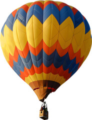 Obraz premium Colorful hot air balloon in the style of no background, illustration against a white background