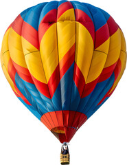 Naklejka premium Colorful hot air balloon in the style of no background, illustration against a white background