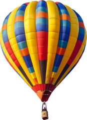 Obraz premium Colorful hot air balloon in the style of no background, illustration against a white background