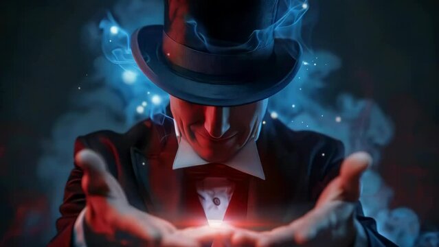 Man with Top Hat and Magic Ball