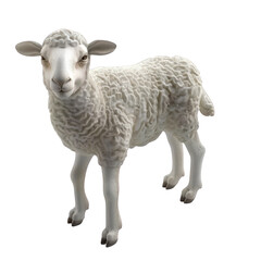 Obraz premium 3d Christian lamb of God isolated on the white background.