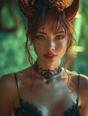 Naklejka premium woman demon