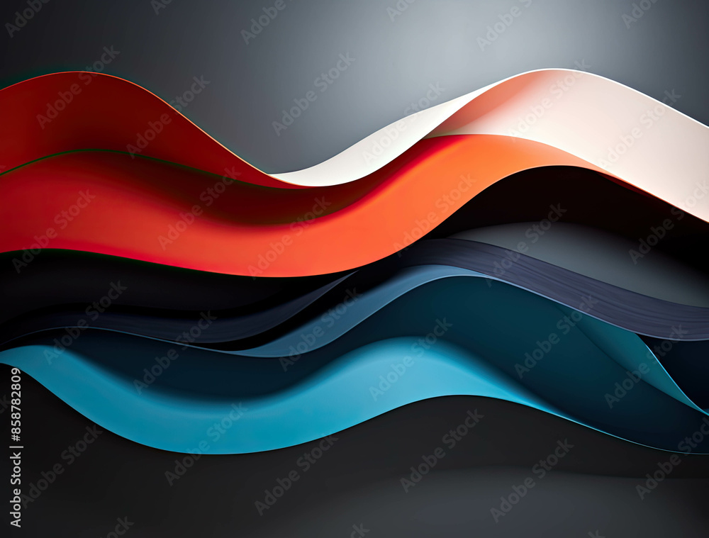 Poster color abstract shapes isolated graphic elements template background design