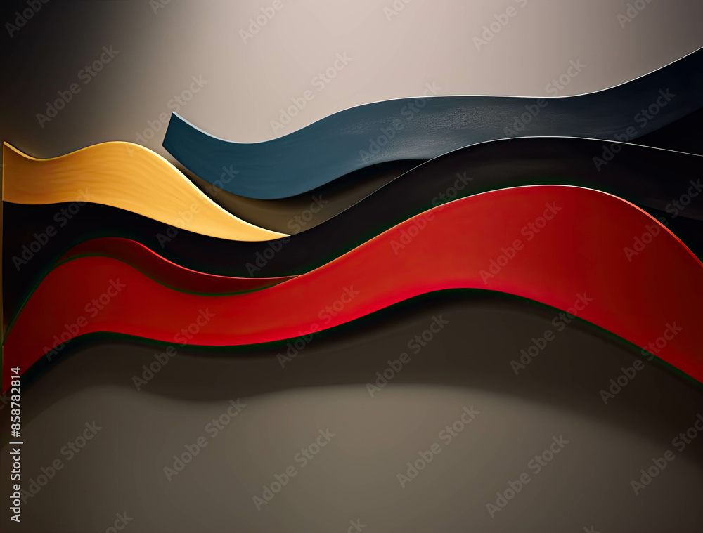 Poster color abstract shapes isolated graphic elements template background design