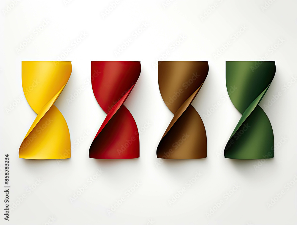 Poster colored abstract shapes isolated graphic elements template background design