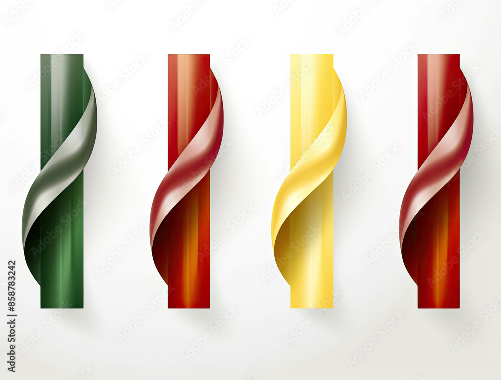 Poster colored abstract shapes isolated graphic elements template background design
