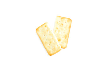 Cookies biscuit with milk cream isolated on white background, Sandwich Cookies milk flavor