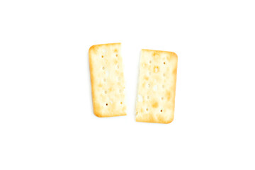 Cookies biscuit with milk cream isolated on white background, Sandwich Cookies milk flavor
