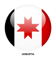 UDMURTIA flag button on white background