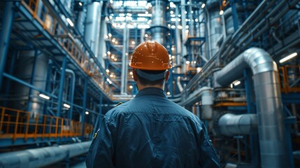 Fototapeta premium Industrial Worker in a Factory.