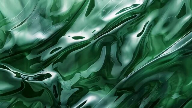 Green glass surface