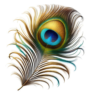colorful natural peacock feather