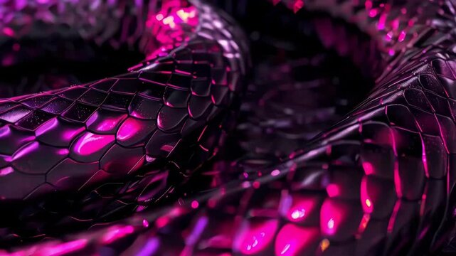 Purple snake skin close-up