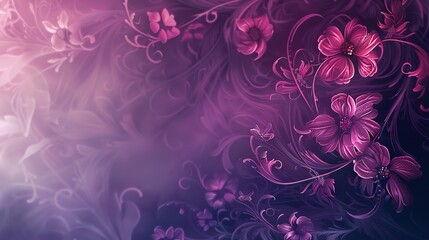 Elegant abstract background with delicate floral swirls and soft color gradients