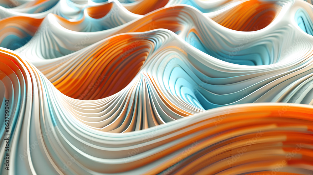 Aufkleber abstract colorful wavy background, abstract background with multicolored wavy lines