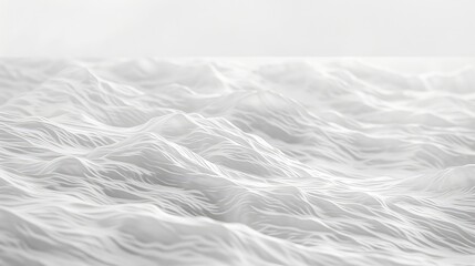 Fototapeta premium Clean and simple wave-like patterns in white blend naturally with a clean background, emphasizing elegance and minimalism