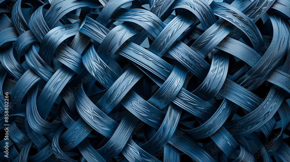 Poster an intricate web of threads and textures, this woven mat evokes a sense of unity and depth within it