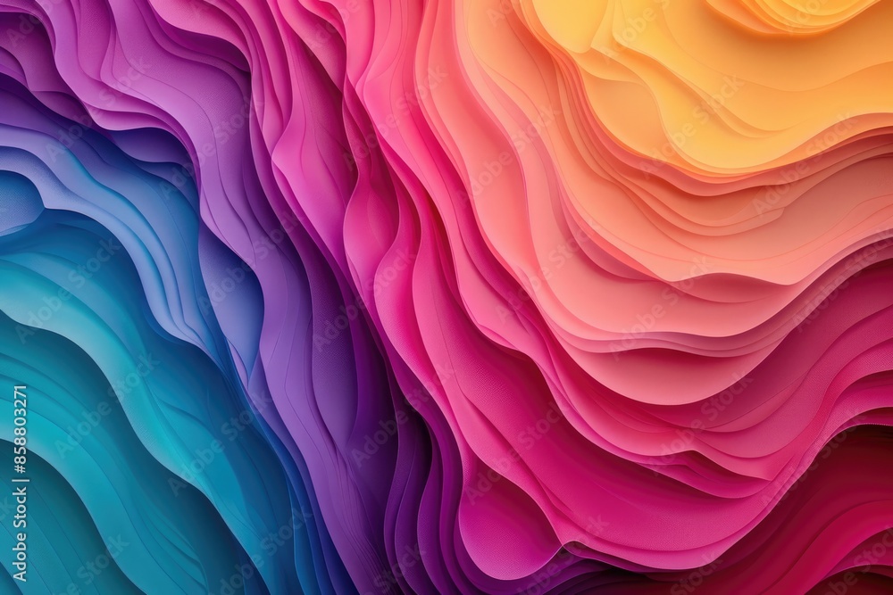 Wall mural a symphony of gradients forming a harmonious display of color transitions.