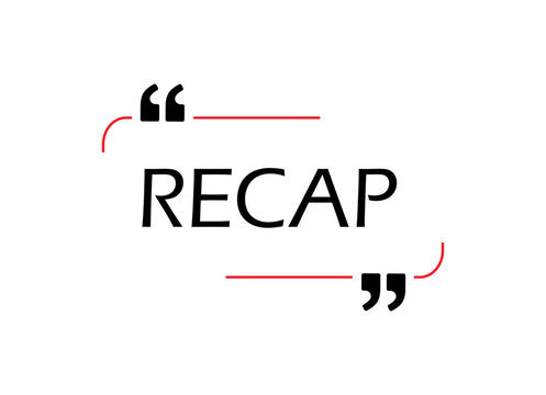 recap text on white background	