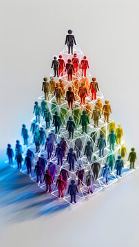 Conceptual Illustration of a Pyramid-Shaped Multilevel Marketing Structure