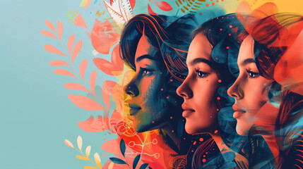 Web banner for mental health awareness month, promoting support and solidarity. Suitable for social media, posters, cards, and flyers.