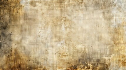 Fototapeta premium Beige Canvas Texture with Grunge Effect, Horizontal Background for Design Use