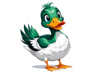 Obraz premium duck isolated on white background