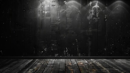 Textured Black Wall Background with Subtle Grunge Pattern and Minimalistic Aesthetic