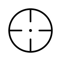 Target Icon. Aiming Sign. Goal or Focus Symbol