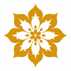 flower ornament silhouette vector art white background.