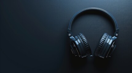 Fashionable audio accessories against dark backdrop