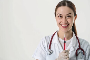 Fototapeta premium phlebotomist white background