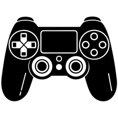 Play station black silhouette vector svg