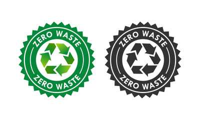 Zero waste logo template illustration