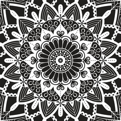 color abstract mandala flower design vector