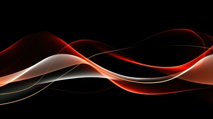 Fototapeta premium Mesmerizing swirls of light form dynamic patterns against a dark backdrop in stunning graphic waves.