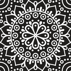 color abstract mandala flower design vector