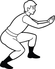 squat jumps vector
