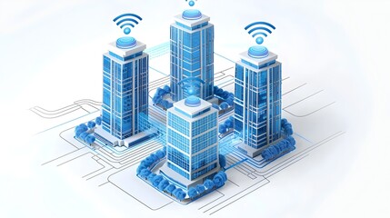 Futuristic Smart City with Wireless Communication and Digital Infrastructure