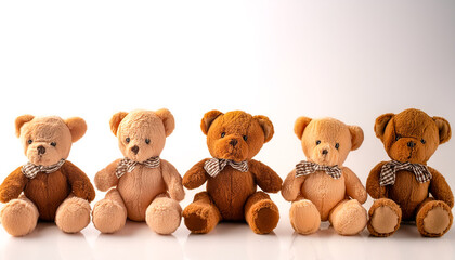 ぬいぐるみ テディベア おもちゃ かわいい 毛皮 クマ 白背景 子供 ソフト ラグジュアリー シンプル