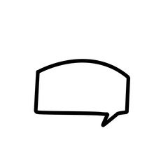 speech bubble line icon