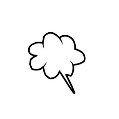 speech bubble line icon