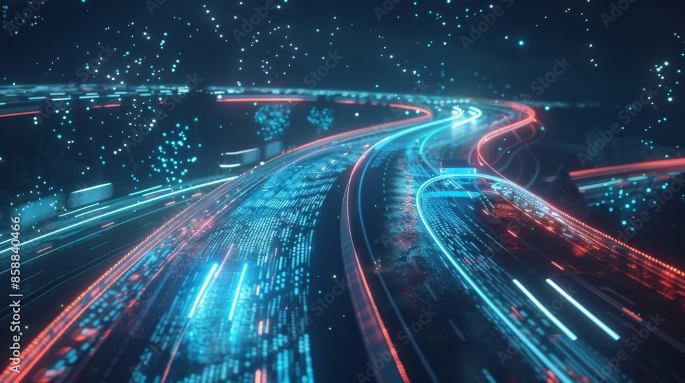 Poster realtime traffic updates via 5g enable drivers to avoid potentially dangerous situations such as flo