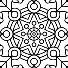 color abstract mandala flower design vector