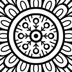 Fototapeta premium color abstract mandala flower design vector