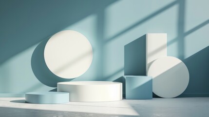 Minimalist Geometric Shapes Display