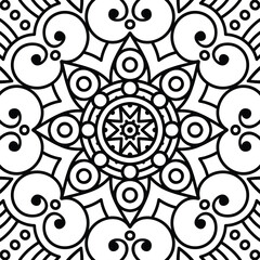 color abstract mandala flower design vector