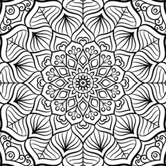color abstract mandala flower design vector